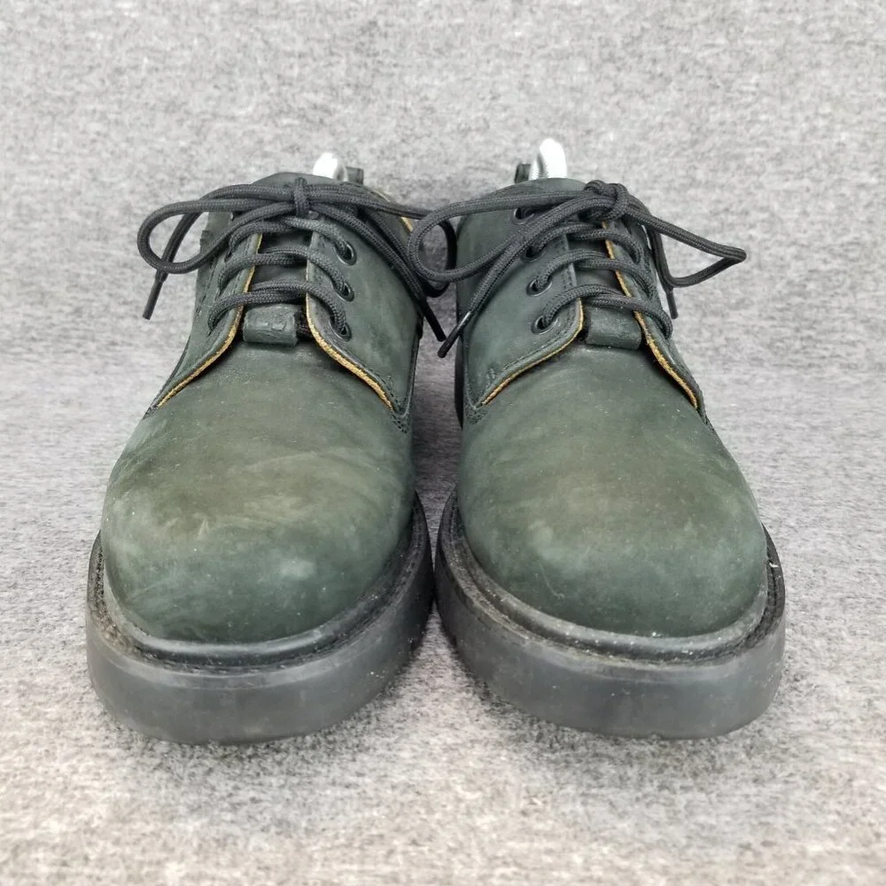 ✅Mens 8.5M VTG Timberland Black Leather Work Oxford Shoes Chunky Sole Y2K - Picture 5 of 10